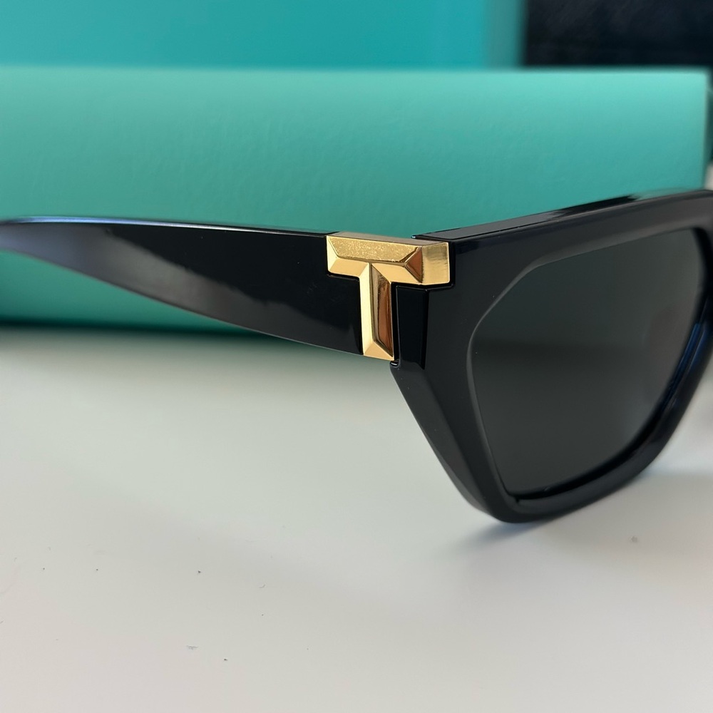Tiffany & Co. Black and Gold Sunglasses - Picture 2 of 6